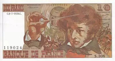 France 10 Francs - Berlioz - 06-07-1978 - Serial S.306 - P.150