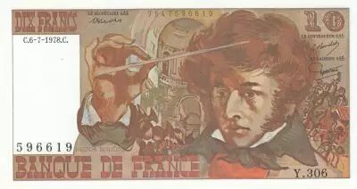 France 10 Francs - Berlioz - 06-07-1978 - S�rie Y.306