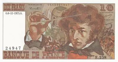 France 10 Francs - Berlioz - 06-11-1975 - Serial E.258 - P.150