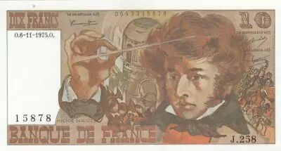 France 10 Francs - Berlioz - 06-11-1975 - S�rie J.258