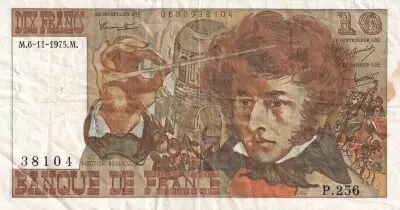 France 10 Francs - Berlioz - 06-11-1975 - S�rie P.256