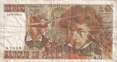 France 10 Francs - Berlioz - 06-12-1973 - Serial G.11 - P.150
