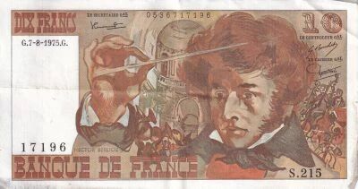 France 10 Francs - Berlioz - 07-08-1975 - S�rie S.215