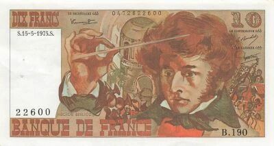 France 10 Francs - Berlioz - 15-25-1975 - S�rie B.190