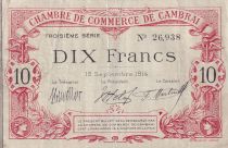 France 10 Francs - Chambre de Commerce de Cambrai - P.37-25
