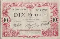France 10 Francs - Chambre de Commerce de Cambrai - P.37-25