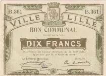 France 10 francs - City of Lille - 31-08-1914 - Série B 361