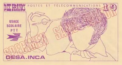 France 10 Francs - Desa Inca PTT - Post and telecom - No value
