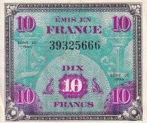 France 10 Francs - Drapeau - 1944 - Sans Série  - SUP+  - VF.18.01