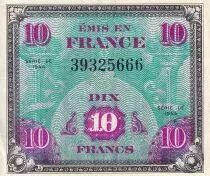France 10 Francs - Drapeau - 1944 - Sans Série  - SUP+  - VF.18.01