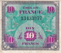 France 10 Francs - Drapeau - 1944 - Sans Série - VF.18.01