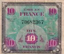 France 10 Francs - Drapeau - 1944 - Sans Série - VF.18.01