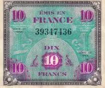 France 10 Francs - Drapeau - 1944 - Sans Série - VF.18.01