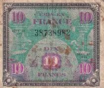 France 10 Francs - Drapeau - Sans Série - 1944 - VF.18.01