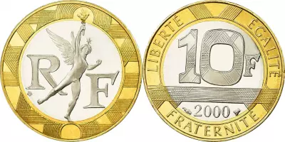 France 10 Francs - Genius of the Bastille - 2000 - BU