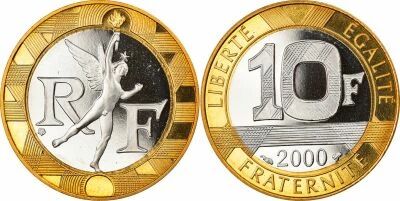 France 10 Francs - Genius of the Bastille - 2000 - Proof