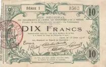 France 10 Francs - Laon - Regional Coupon - 16-06-1916 - Serial 1
