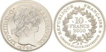France 10 Francs - Louis d\'Or de Louis XIII - 2000 - Argent BE