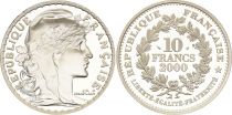 France 10 Francs - Marianne - 2000 - Argent BE