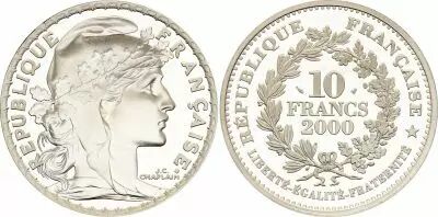 France 10 Francs - Marianne - 2000 - Silver Proof