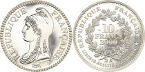 France 10 Francs - Marianne révolutionnaire - 2000 - Argent BE