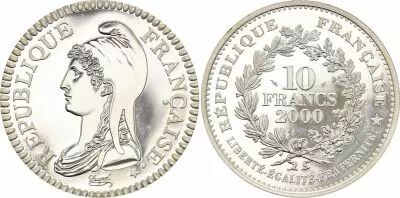 France 10 Francs - Marianne r�volutionnaire - 2000 - Silver Proof