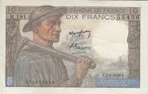 France 10 Francs - Miner - 07-04-1949 - Serial B.191