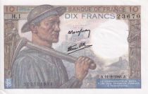 France 10 Francs - Miner - 1941 - Serial H.1 - XF to AU - P.99
