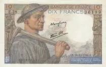 France 10 Francs - Miner - 26-11-1942 - Serial E.28