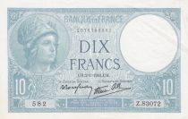 France 10 Francs - Minerva - 02-01-1941 - Serial Z.83072 - P.73