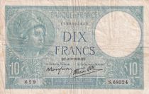 France 10 Francs - Minerva - 02-02-1939 - Serial S.68324 - P.73