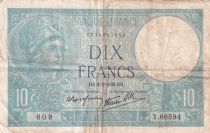 France 10 Francs - Minerva - 02-02-1939 - Serial Y.68594 - P.73