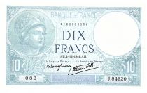 France 10 Francs - Minerva - 04.12.1941 - Série J.84920 - Fay.07.30