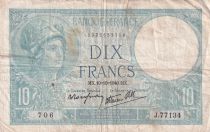 France 10 Francs - Minerva - 10-10-1940 - Serial J.77134 - P.73