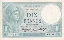 France 10 Francs - Minerva - 17-12-1936 - Serial F.67583 - P.73