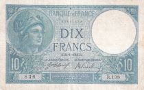 France 10 Francs - Minerva - 22-01-1916 - Serial R.138 - P.73