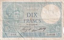 France 10 Francs - Minerva - 25.02.1937 - Serial D.68188