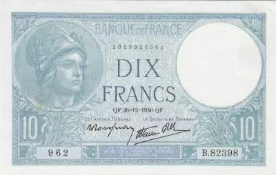 France 10 Francs - Minerva - 26-12-1940 - Serial B.82398