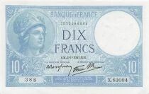 France 10 Francs - Minerve - 02-01-1941 - S&eacute;rie X.83004