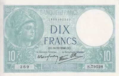 France 10 Francs - Minerve - 14-11-1940 - S�rie S.79528 - F.07.20