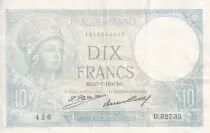 France 10 Francs - Minerve - 17-07-1930 - Serial D.52735 - P.73