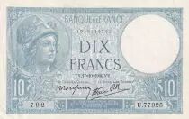 France 10 Francs - Minerve - 17-10-1940 - Série U.77925