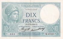 France 10 Francs - Minerve - 17-12-1936 - Serial W.67621 - P.73