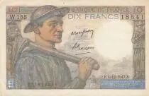 France 10 Francs - Mineur - 04-12-1947 - S&eacute;rie W.155