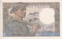 France 10 Francs - Mineur - 09-01-1947 - Série T.127 - F.08.17