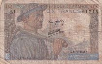 France 10 Francs - Mineur - 11-09-1941 - Serial S.1 - P.99
