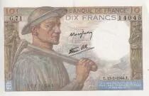 France 10 Francs - Mineur - 13-01-1944 - Série G.71 - F.08.10