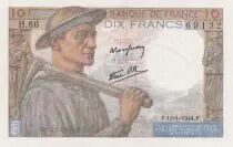 France 10 Francs - Mineur - 13-01-1944 - S&eacute;rie H.66 - F.08.10