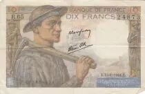 France 10 Francs - Mineur - 13-01-1944 - S&eacute;rie R.65