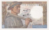 France 10 Francs - Mineur - 13-01-1944 - Série Y.69 - F.08.10